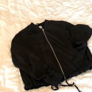 Lightweight black bomber style jacket